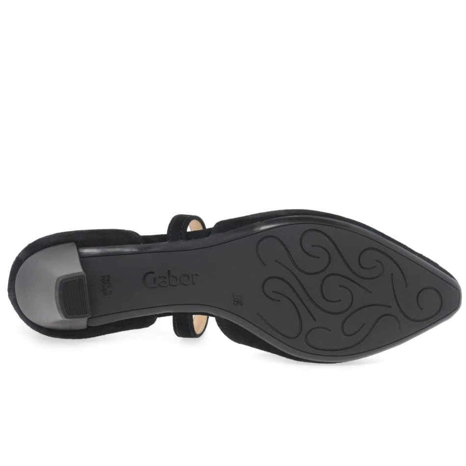 Escarpins Modernes à Bride Croisée Pour Femmes Callow Gabor | Daim Noir Exclusif